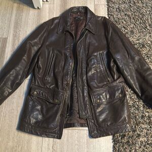 banana republic all leather jacket men’s